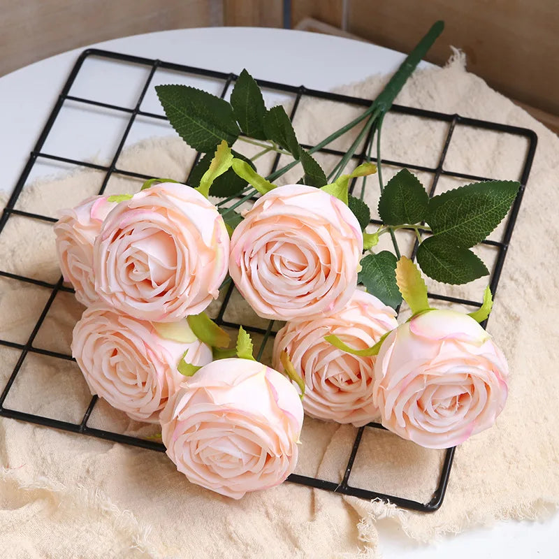 bouquets de roses artificielles pour décoration de mariage et artisanat