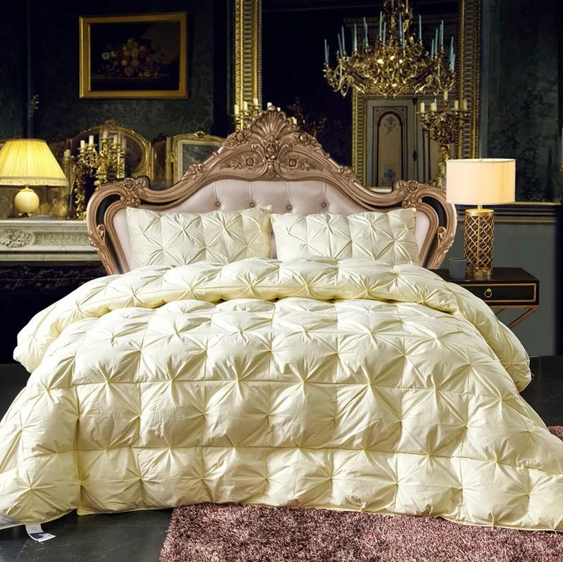 couette luxe en duvet d'oie pour hiver épaisse et confortable