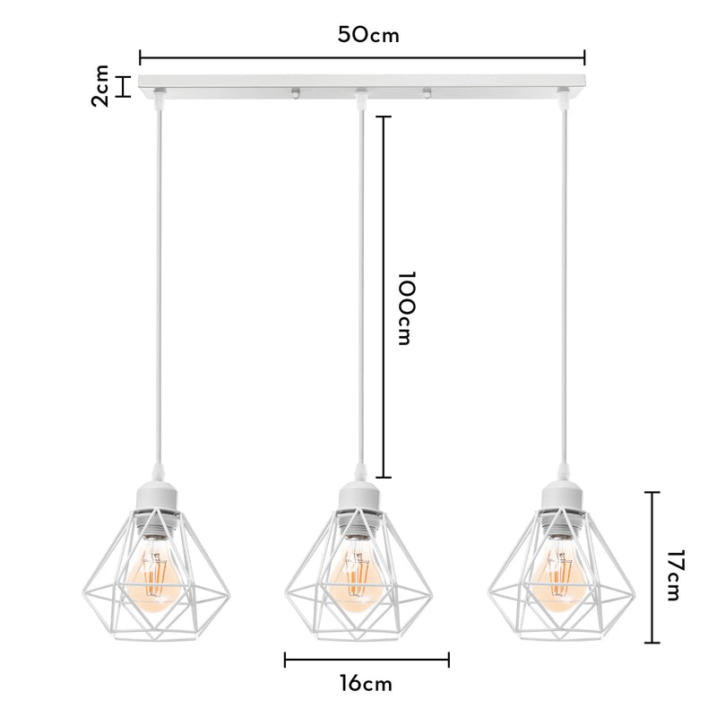 suspension moderne à têtes led pour intérieur design