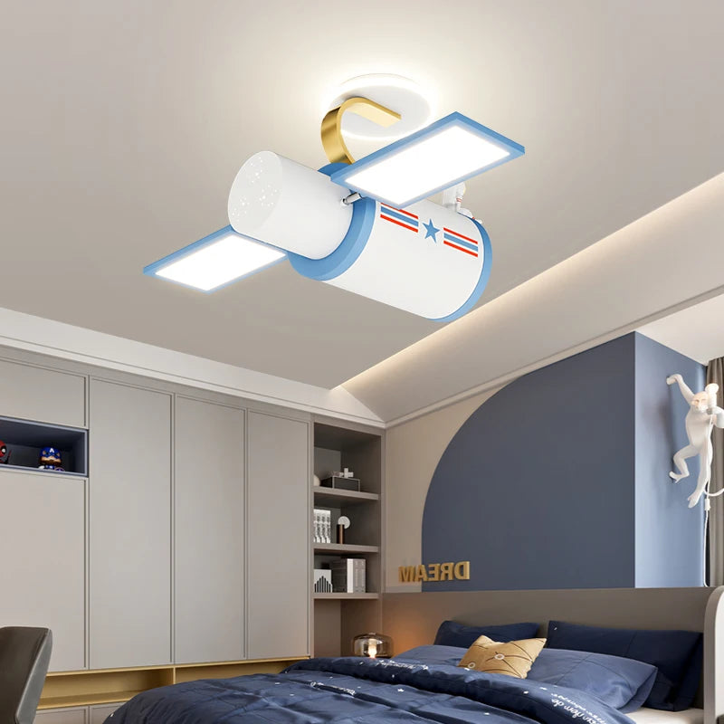 lustre dessin animé satellite pour chambre d'enfants décoratif