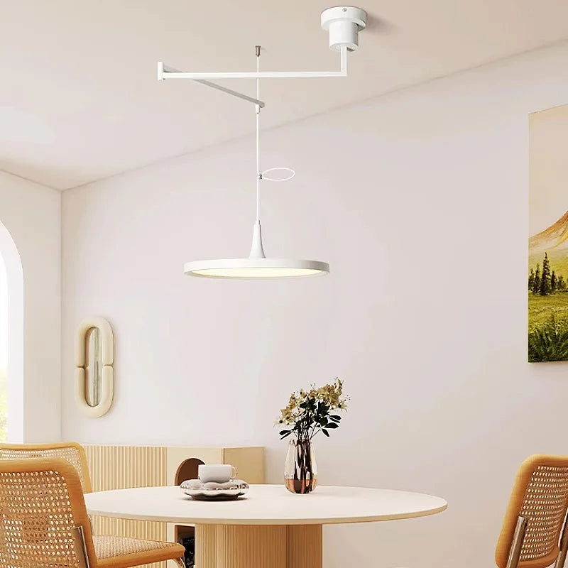 Modern Dining Table Pendant Lamps Swing Arm Hanging Light UFO Chandelier Lamp Restaurant Living Room Bar Kicthen Island Fixture