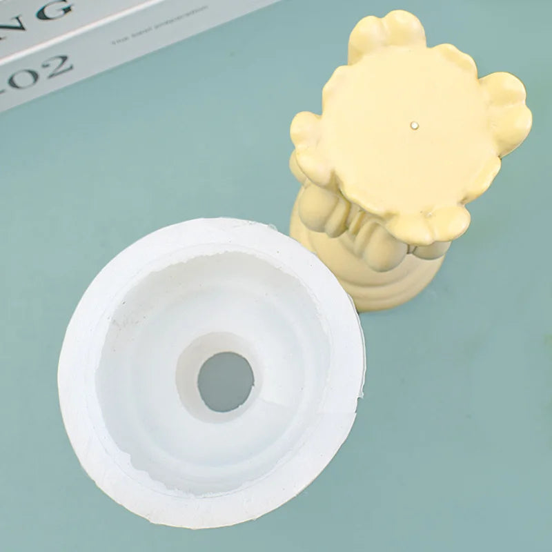 moule en silicone pour bougies diy et chandeliers tulipes créatifs