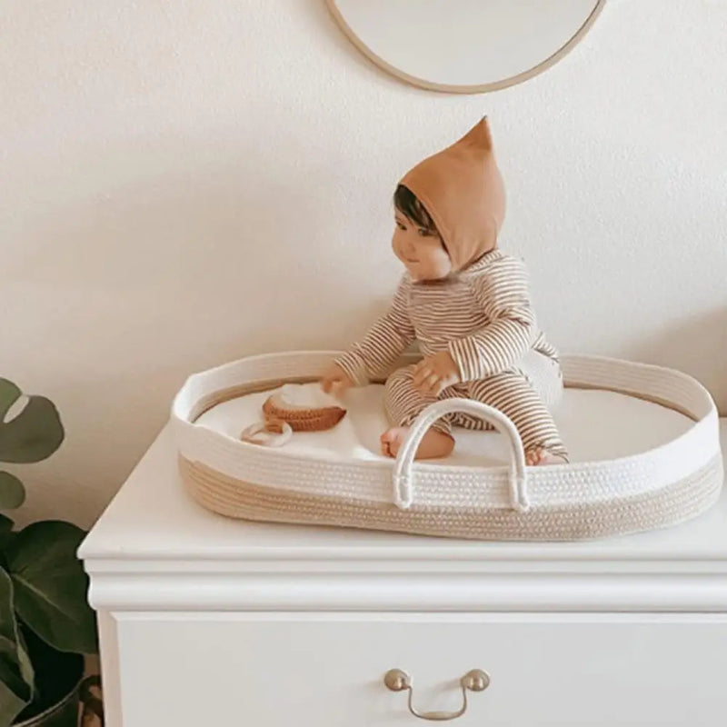 panier de couchage bébé en coton léger et doux