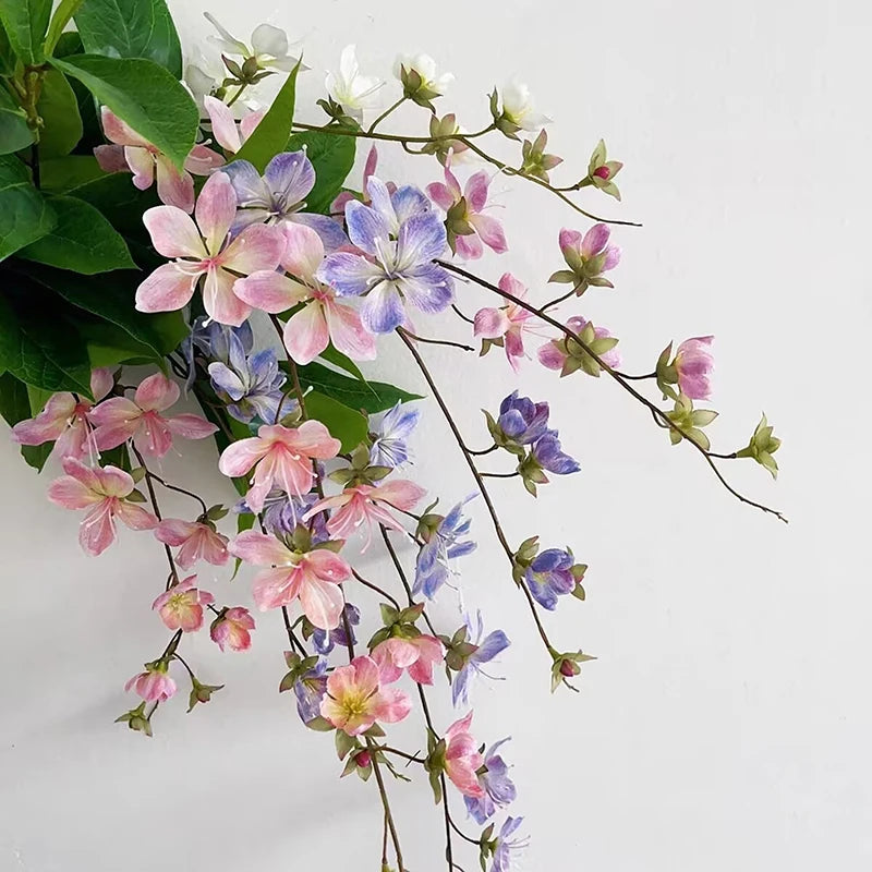 fleurs artificielles suspendues jasmin décoration mariage pour balcon