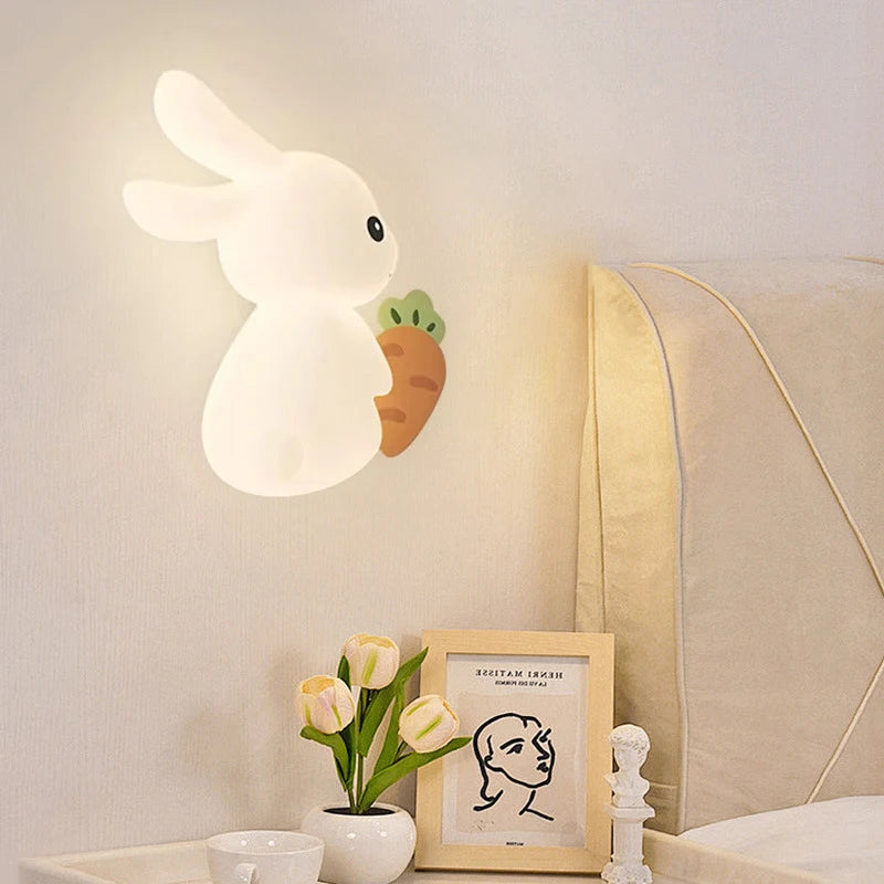 applique murale lapin mignon pour chambre d'enfant créative et ludique