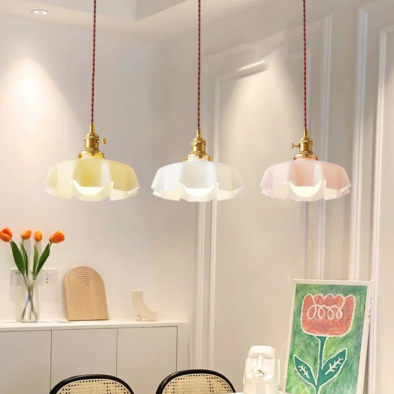 lustre plissé simple pour décoration intérieure éclairage doux