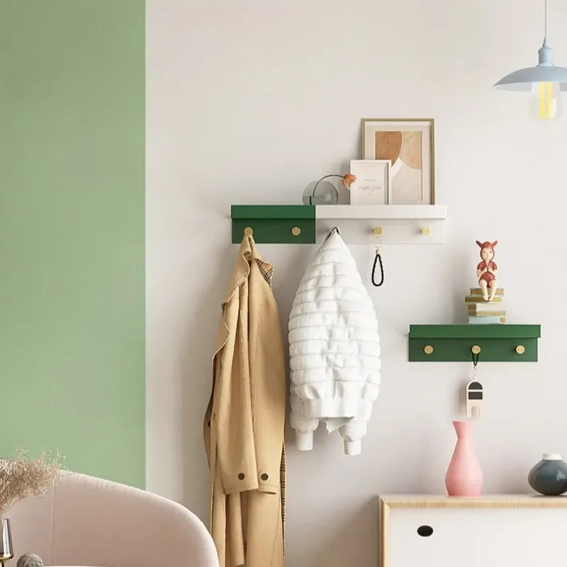 porte-manteau mural en bois pour rangement créatif et pratique