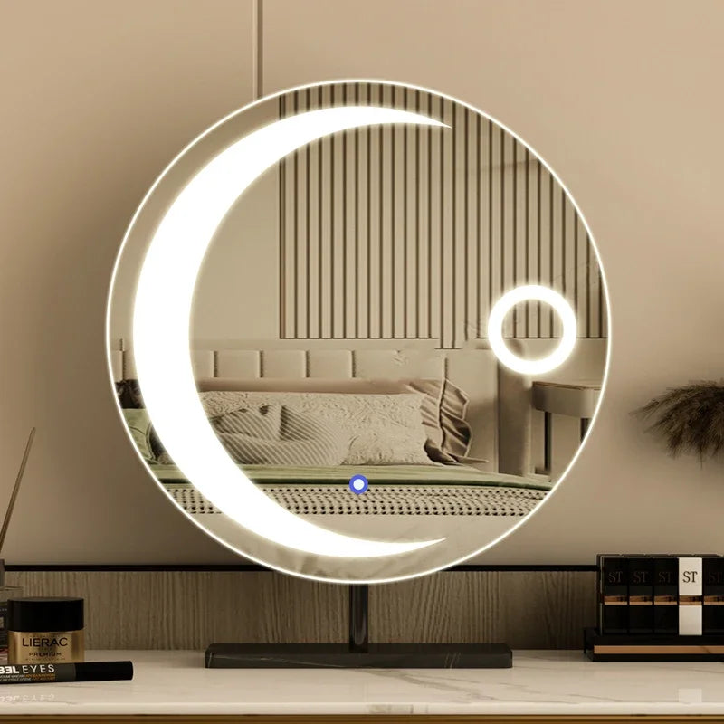 miroir led étoile moderne pour filles et cosmétiques luxe