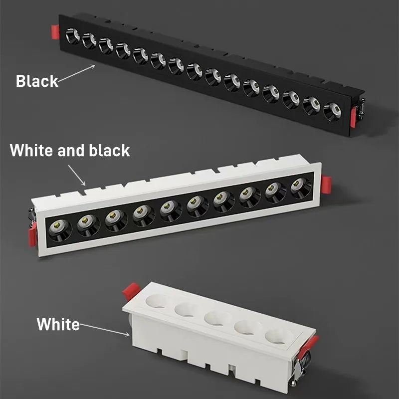 plafonnier led à intensité variable éclairage linéaire intégré intérieur