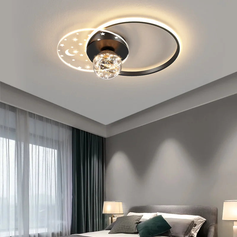 plafonnier led design moderne style nordique étoiles starlight