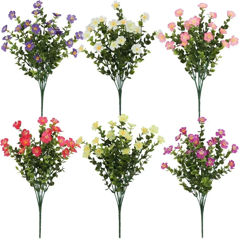 lot de 3 bouquets d eucalyptus artificiels en soie décoration intérieure