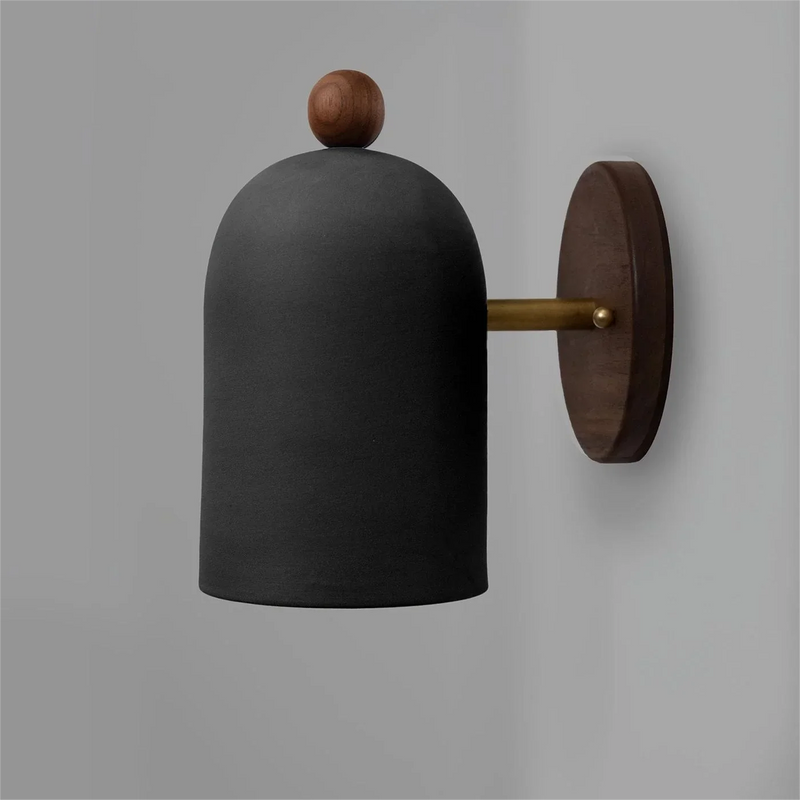 Walnut Wood Iron, Simple Modern Wabi-sabi style, Wall Sconce for Bedroom, Bedside, Living, Dining Room, Corridor Aisle