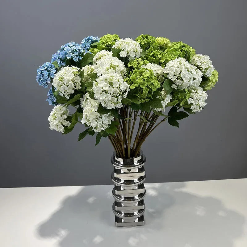 boule de neige florale en soie décoration mariage fausses fleurs hortensia