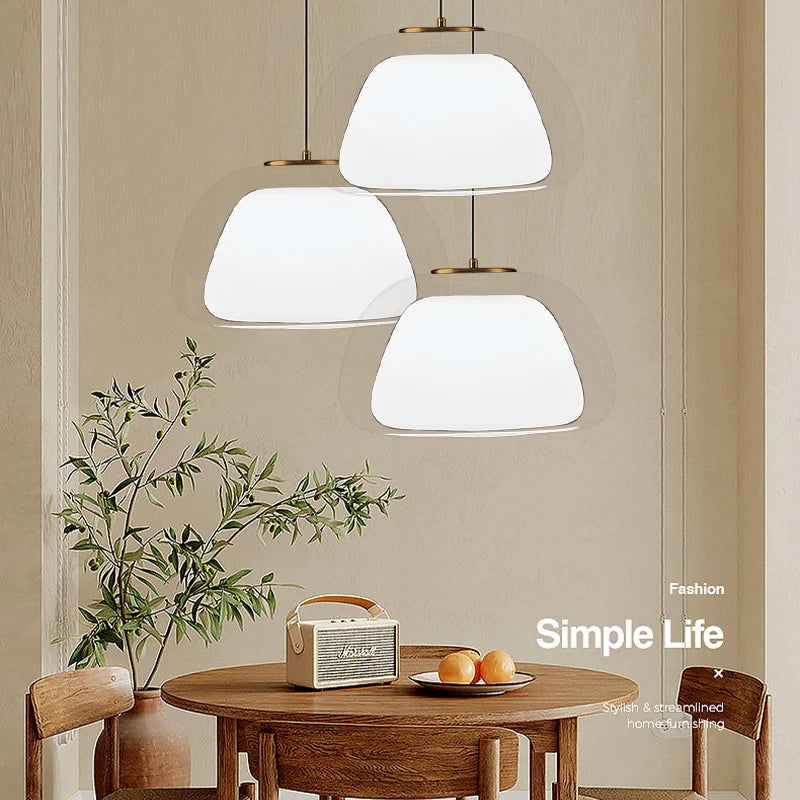 Lustre en verre LED de style nordique Simple