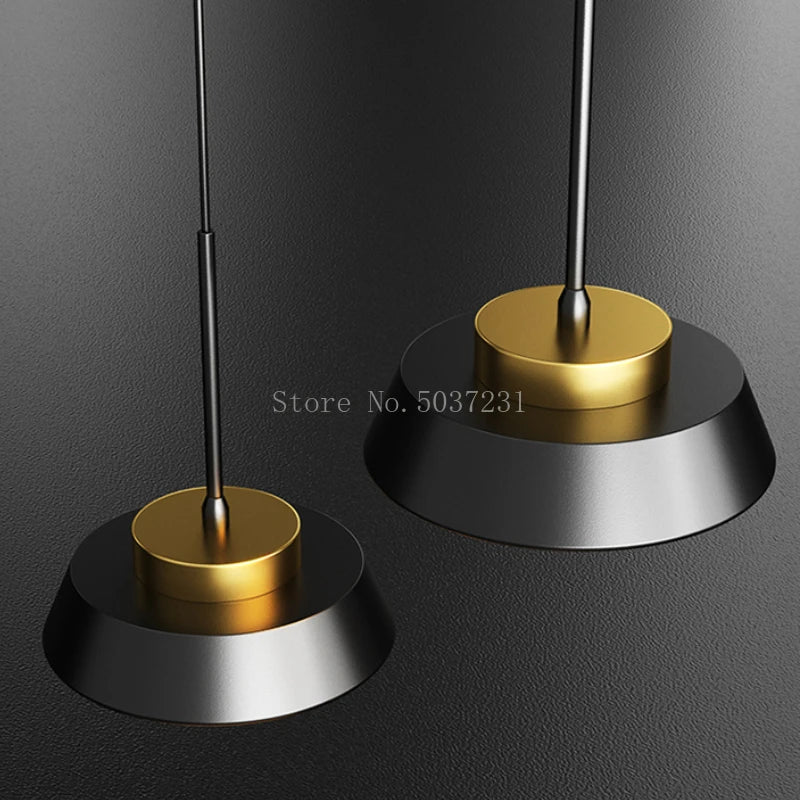 suspension moderne minimaliste en luxe noir design élégant