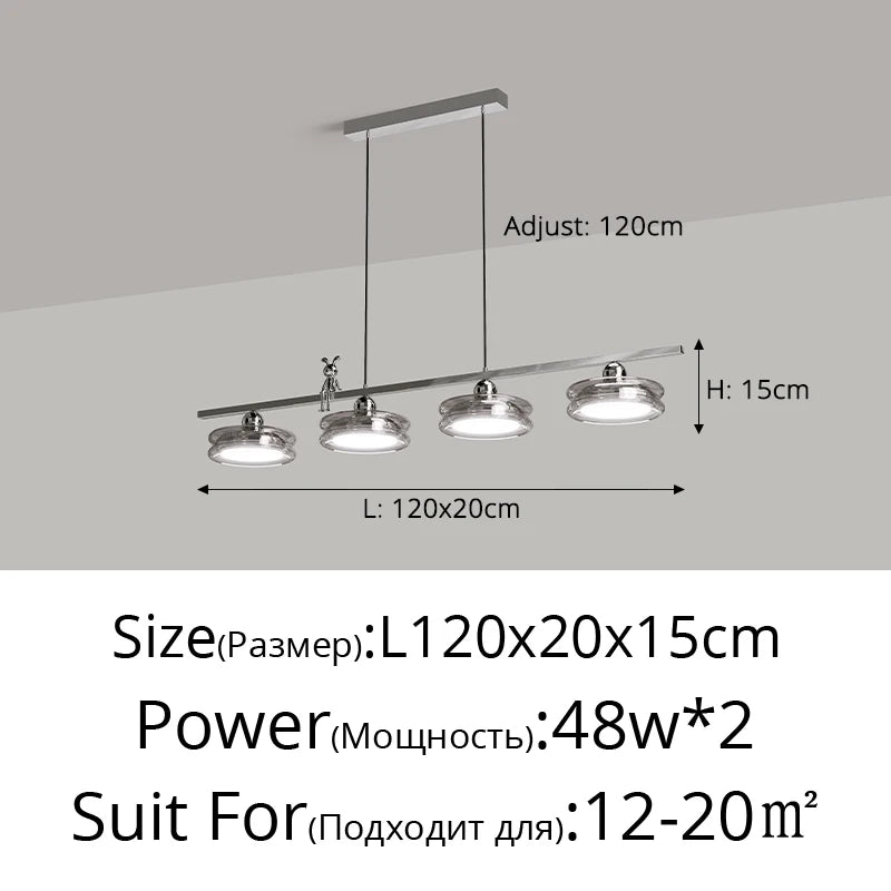 suspension minimaliste italienne pour éclairage intérieur moderne