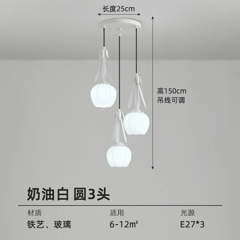 lustre art déco en verre avec abat-jour floral suspendu