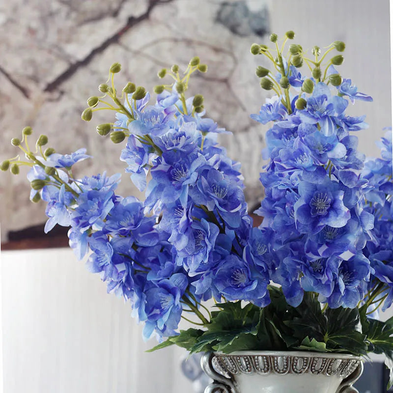 fleurs artificielles delphinium hyacinth pour décoration mariage