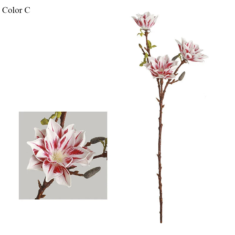 grande branche de magnolia artificielle pour décoration automnale