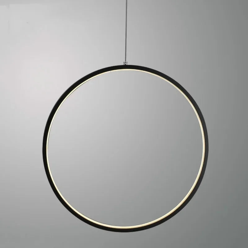 lustre suspendu minimaliste en forme de cercle pour intérieur moderne