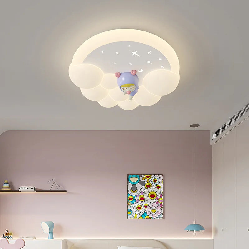 plafonnier led moderne nuages bulles pour chambre enfant