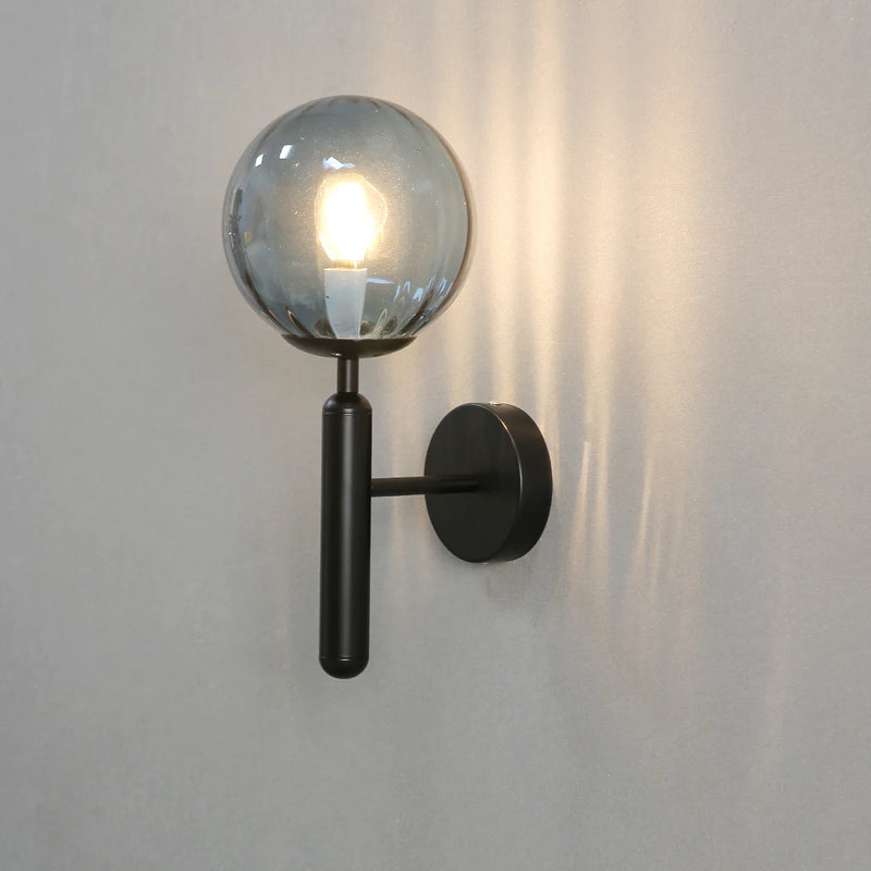 applique moderne nordique avec boule de verre led luminaria