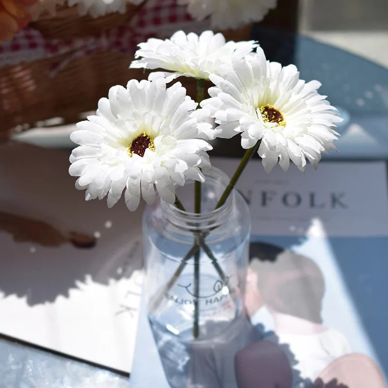 fleurs de gerbera artificielles pour décoration de fête et mariage