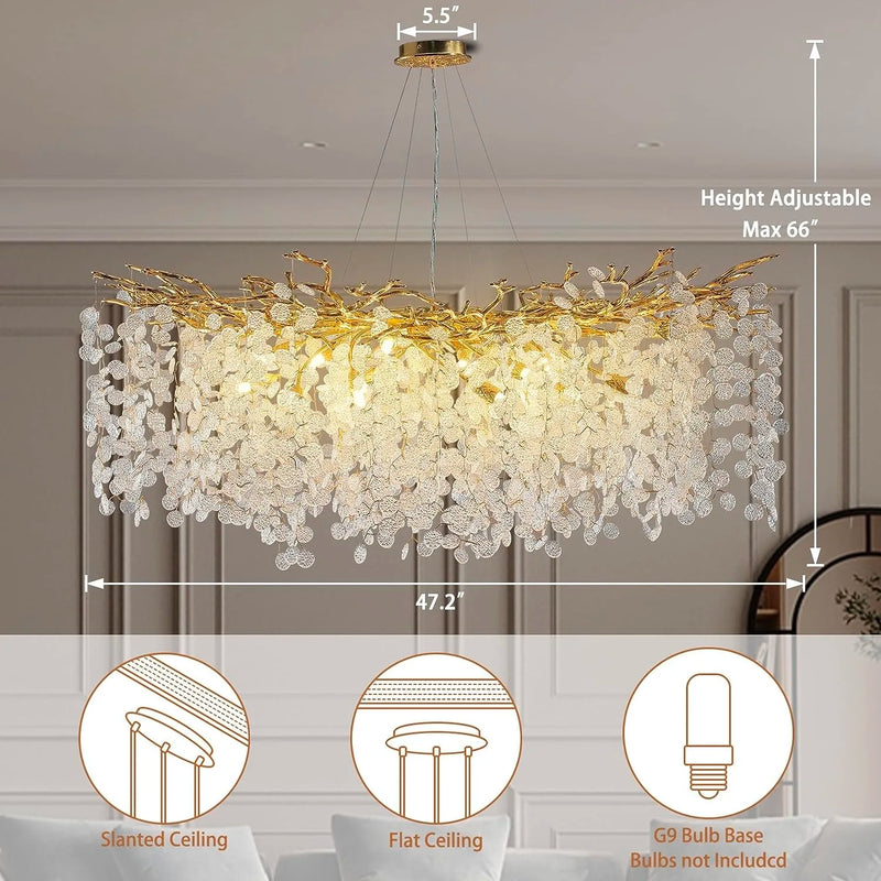 lustre en cristal moderne design luxe pour intérieur