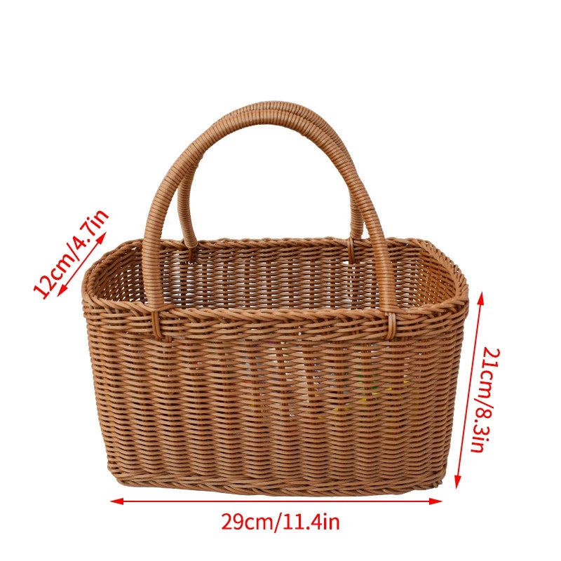 panier de pique-nique en osier pour rangement et courses