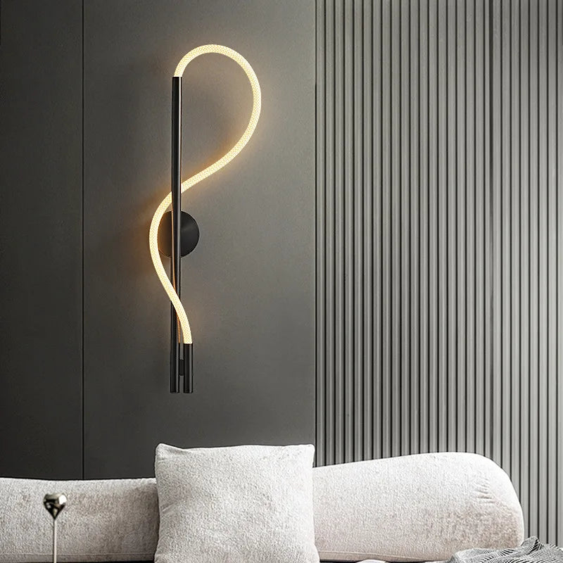 applique murale led en acier inoxydable 	 style tube acrylique