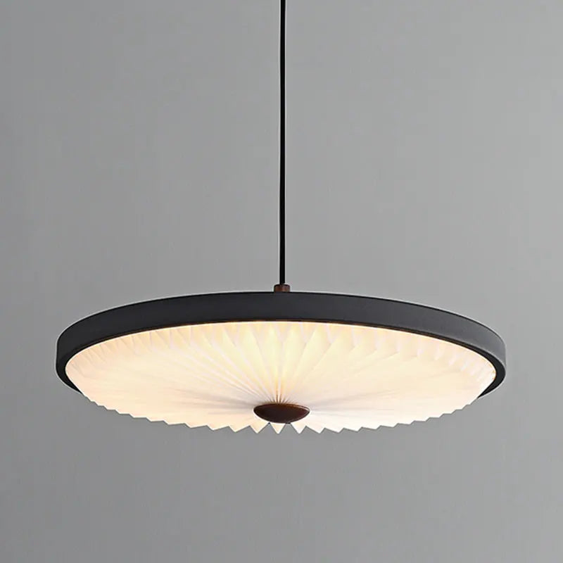 lustre moderne rond avec barre led plissée de haute qualité