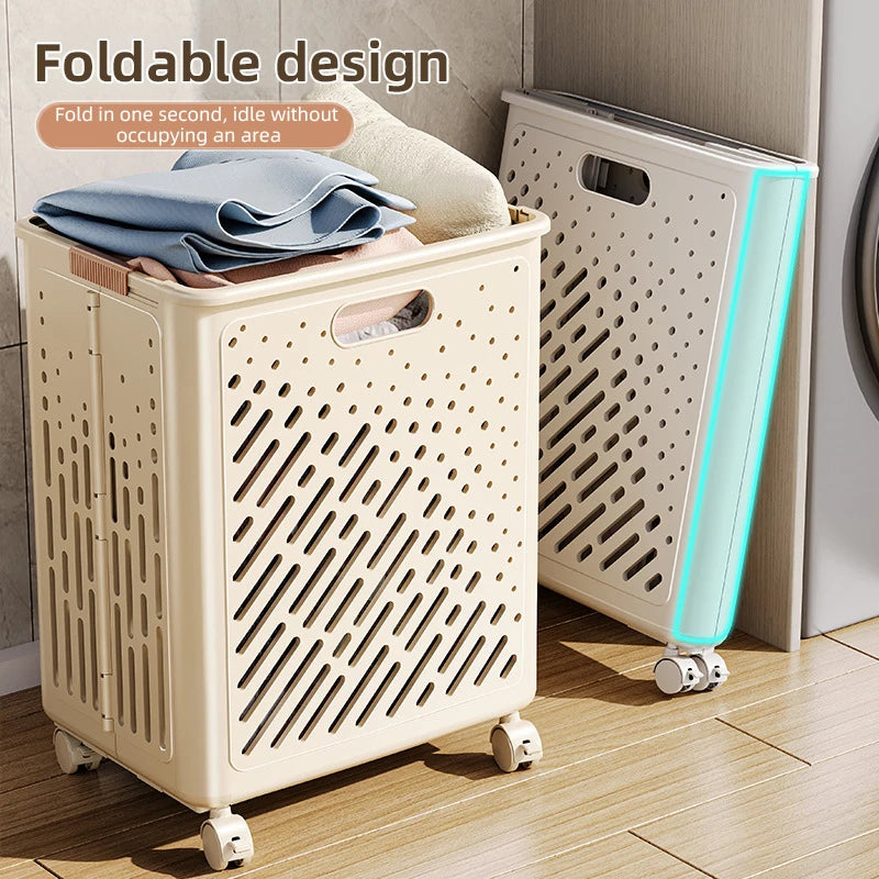 panier à linge pliable avec roulettes grande capacité multifonctionnel