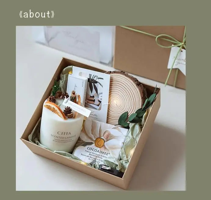 coffret cadeau bougies aromathérapie fait main pour anniversaire