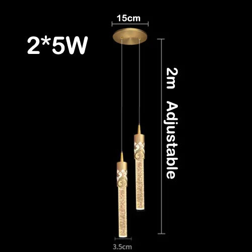 lustre en cristal led moderne pour décoration intérieure créative