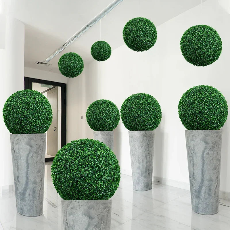 boule de buis artificielle décorative pour intérieur extérieur