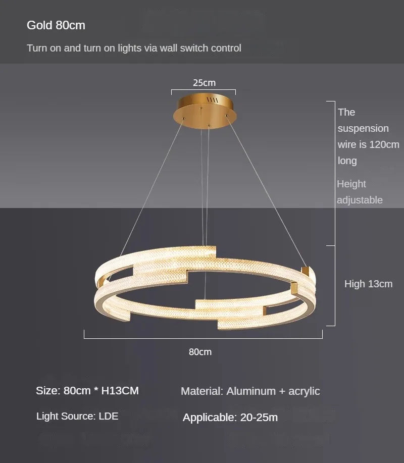 suspension design circulaire élégante pour intérieur moderne