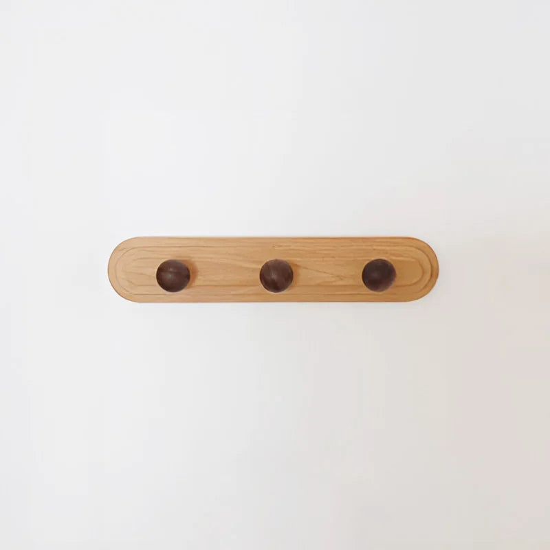 Walnut wood solid mushroom shape No holes, Minimalist wabi-sabi, Bag key Card Coat Cap, Wall Storage hook for bedroom, entrance