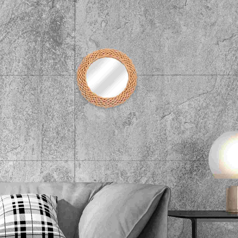 miroir mural en rotin pour une décoration élégante