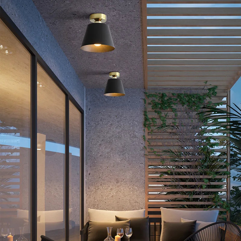 plafonnier moderne à LED pour extérieur et entrée