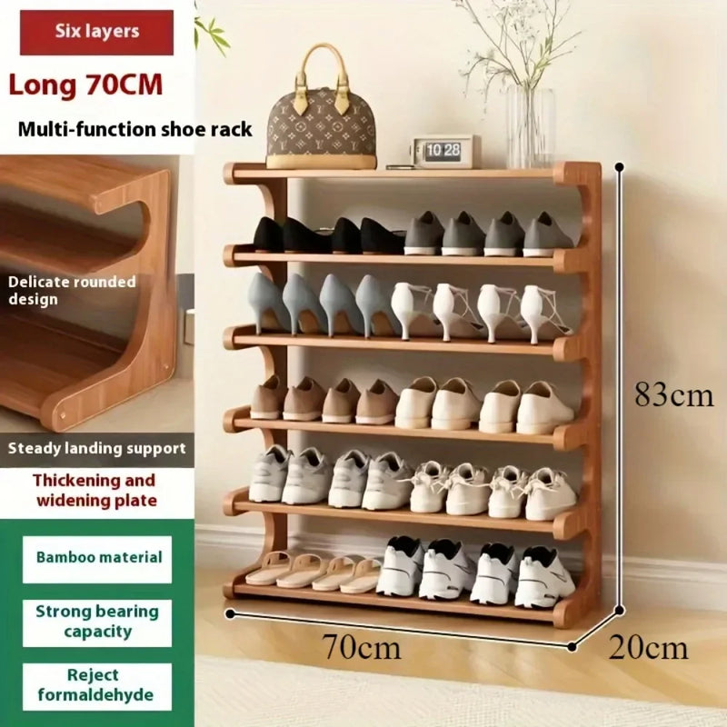 etagere de rangement a chaussures en bois multicouches resistente à lhumidité