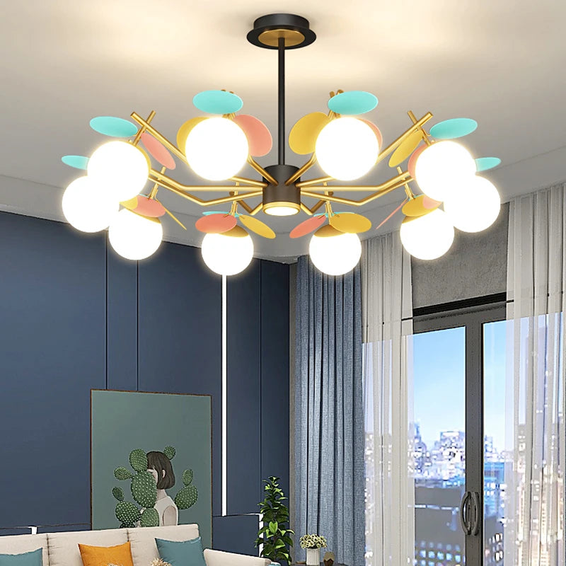 lustre à led moderne pour décoration de chambre d'enfant