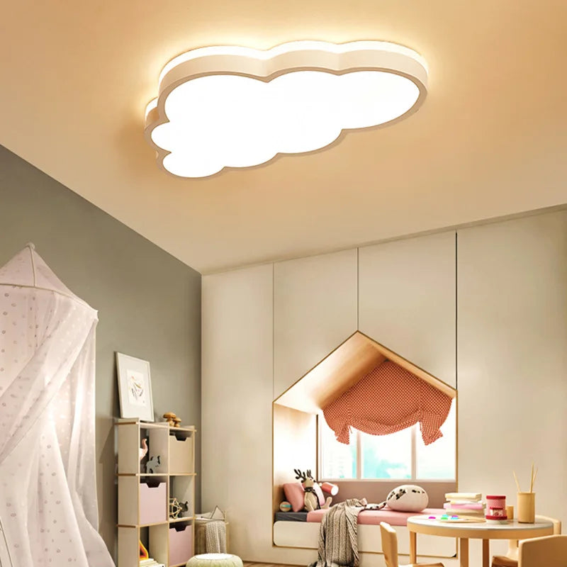 plafonnier led design moderne en forme de nuage pour enfants