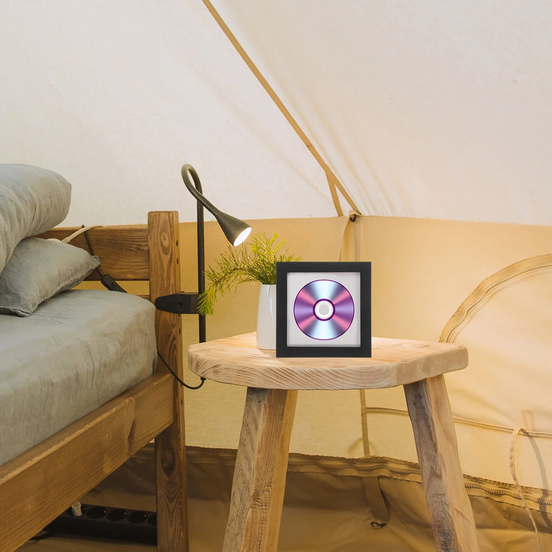 boîte de rangement pour disques vinyles et cadres photo