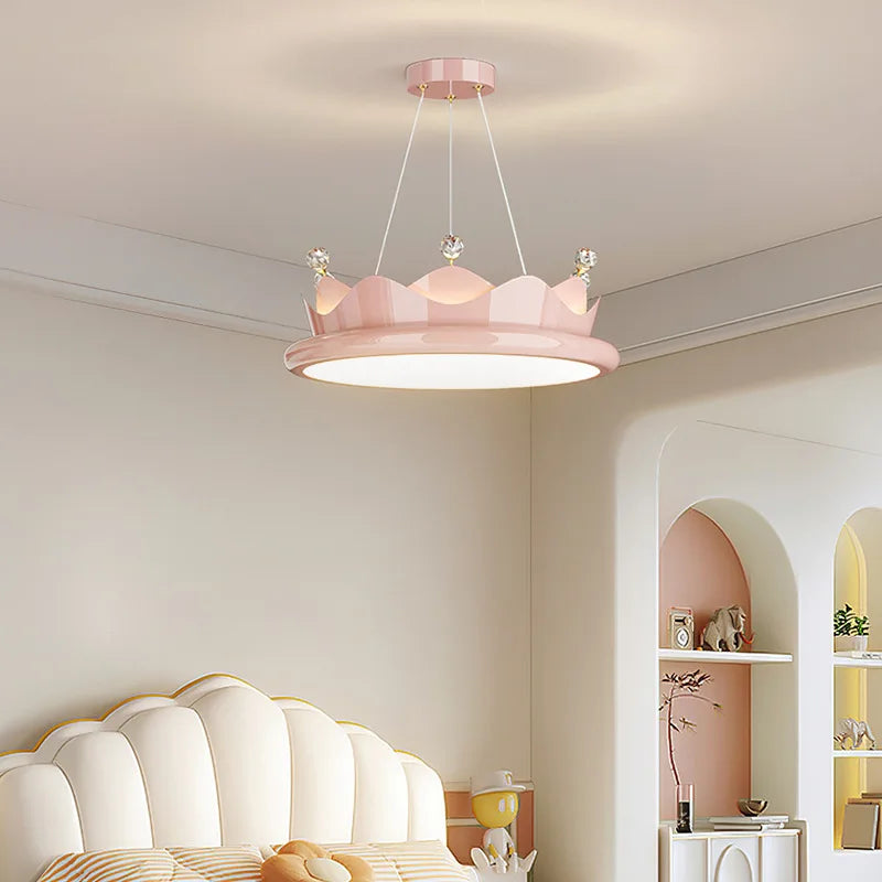 lustre romantique en cristal pour chambre d'enfant princesse