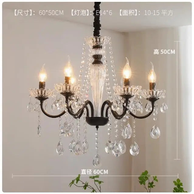 lustre moderne en cristal pour décoration intérieure élégante