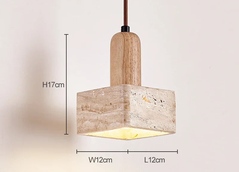 suspension en bois massif pour décoration intérieure créative rétro