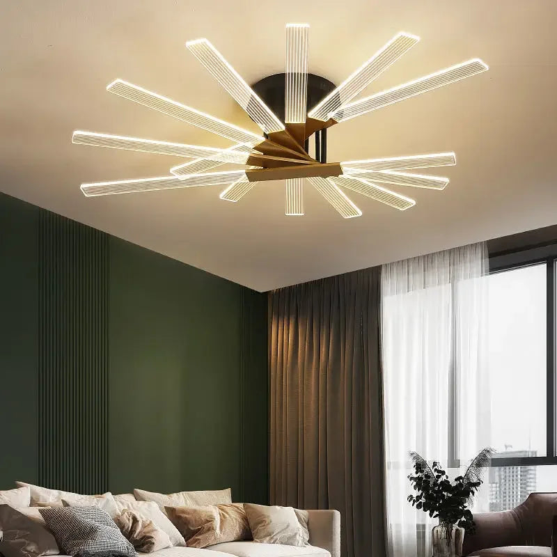 lustre acrylique dimmable moderne pour décoration intérieure élégante