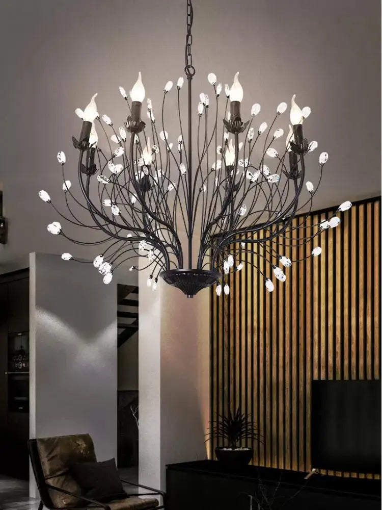 lustre led en cristal design pour un intérieur élégant et moderne