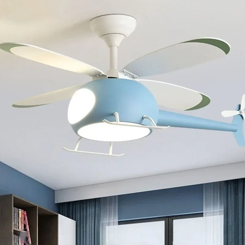 plafonnier hélicoptère ventilateur led pour chambre enfant