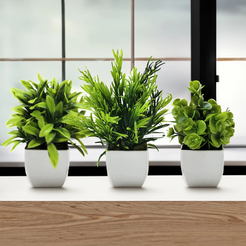 plante artificielle en pot pour décoration de bureau et jardin